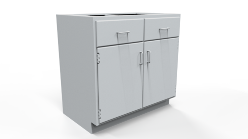 Polypropylene Laboratory Cabinets - 2 Door, 2 Drawer