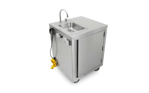 R-Line Mobile Double-Sided Hand Washing Station | Retail Resource