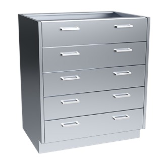 drawer style stainless steel cabinets