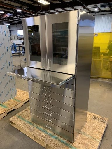 freestanding stainless steel cabinet